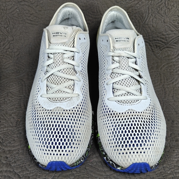 Under Armour HOVR Sonic 4 FnRn  Halo Grey Running Knit Sneakers Men's Shoes 12.5 - Picture 2 of 10